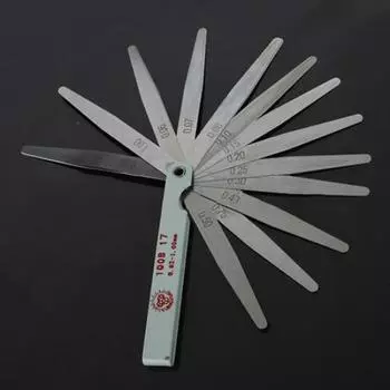 Метрический щуп от 0,02 до 1 мм, инструмент для измерения толщины наполнителя зазора, 17 лезвий