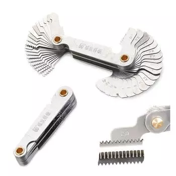 Метрический шаг винта Складной лезвие Резьбовой калибр-пробка Токарный комбинированный инструмент Шестеренчатый резьбовой калибр 60 and 55