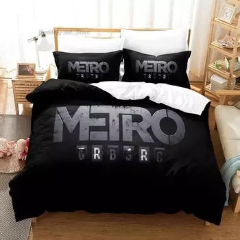 Metro exodus Комплект постельного белья Single Twin Full Queen King Size Комплект постельного белья Aldult Kid Bedroom Duvetcover Sets 3D Print Game Комплект простыней 70x133cm 2pcs