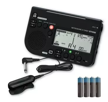 Метроном Тюнер Звукосниматель Микрофон Специальный Пакет STH200BKSP STM30 Комплект Батареек AAA & чёрный