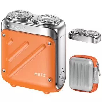 Mets Blades Electric Electric Small Rotary Face Easy to For Both Dry and Wet IPX7 Storage Case Business Present [Replacement Included] Shaver, Men s оранжевый