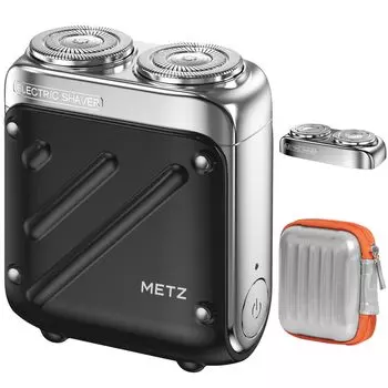Mets сменная электрическая электрическая маленькая вращающаяся бритва, удобная для влажной и сухой уборки, чехол для хранения IPX7, деловой подарок [с лезвиями], бритва, мужская чёрный