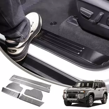 METYOUCAR Toyota Land Cruiser 250 Land Cruiser 250 Эксклюзивная защита боковой подножки Боковой молдинг Накладка на боковую подножку Материал из нержавеющей стали Тип пасты чёрный