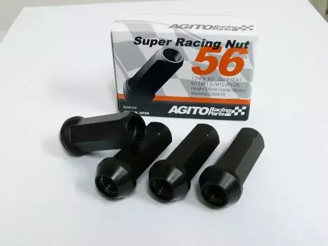 Metzger AGITO SUPER RACING NUT L56 Racing 1 box of 4 in (Super Nut) [Made Japan] M12xP1.5 -