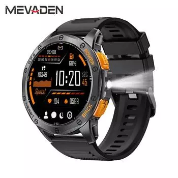 MEVADEN 1,5-дюймовый Amoled экран мужские Bluetooth звонки умные часы спортивный компас GPS фитнес-трекер монитор сердца умные часы для Android IOS чёрный