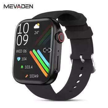 MEVADEN 1,91-дюймовый HD большой экран Bluetooth звонок женские умные часы спортивный трекер мониторинг здоровья модные умные часы для Android IOS H32 чёрный