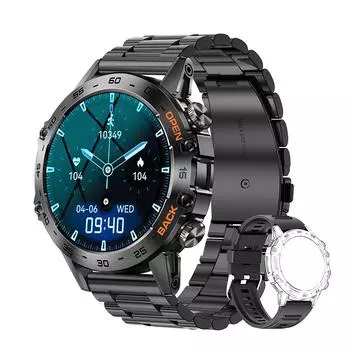 MEVADEN Новые 1,39-дюймовые умные часы с Bluetooth для звонков, мужские спортивные фитнес-трекеры, IP67, водонепроницаемые умные часы для Android iOS, 400 мАч чёрный