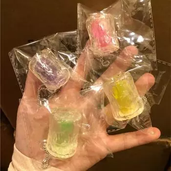 MEW Taba Squishy Novelty Transparent Fish Bamboo Wheel Extrusion Pendant Fingertip Toy TPR Mini Kids fun Pendant Craft Gifts