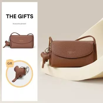 Mexican Leather Women s Bag 2025 New Arrival Fashion Small Square Bag Women s Bag Fancy Niche Style Shoulder Messenger Bag Leather Brown