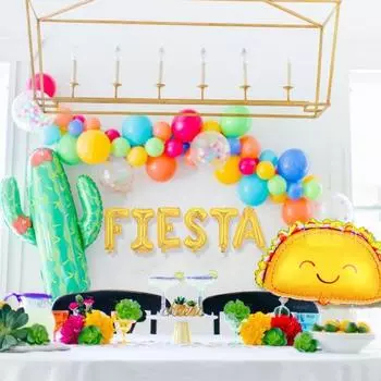 Мексика Фиеста Кактус Тематическая Вечеринка Тако Воздушные Шары Вечерние Алюминиевые Шары Мексиканская Вечеринка Сувениры Декор Поставки