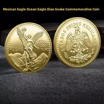 Мексиканский песо Монета Металлическая памятная монета Мексиканский орел Океанский орел Диао Змея памятная монета