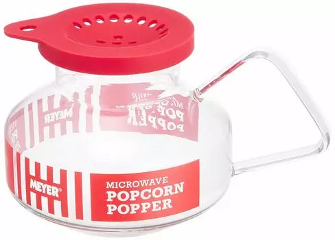 Посуда для микроволновой печи Meyer Жаростойкое стекло Легкое приготовление 1,7 л Попкорн для микроволновки [] PCP-1.7RD красный