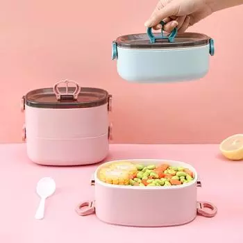 MeyJig Healthy Material Lunch Box 3 слоя герметичный пищевой контейнер микроволновая печь Bento Box салат фруктовый контейнер 1 розовый