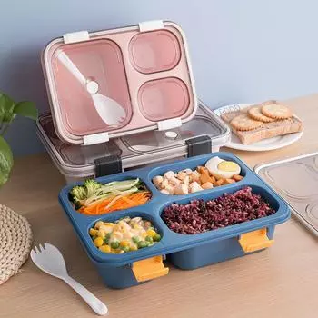 MeyJig Healthy Material Lunch Box Office/School/Picnic Bento Box Food Container BPA FREE 850/1250ml 850ml синий