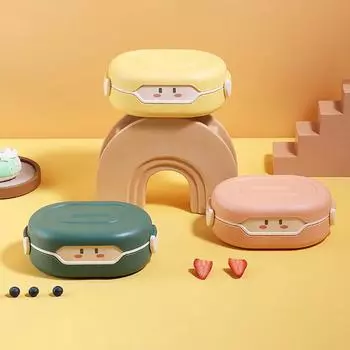 MeyJig Leak-Proof Lunch Box Healthy PP Bento Box Microwave Heating Food Container Fruit Salad Box розовый