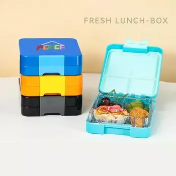 MeyJig Lunch Box герметичный контейнер для еды Bento Tritan для микроволновой печи 650 мл портативный для школы синий