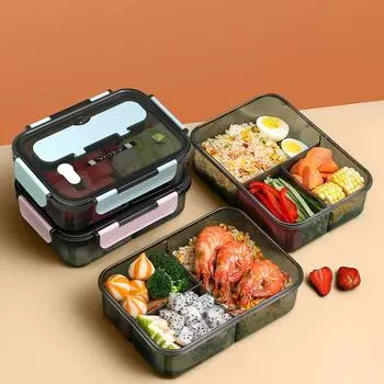 MeyJig Lunch Box Healthy Material Lunchbox Camping Travel Bento Box Food Container with Tableware 1100ml