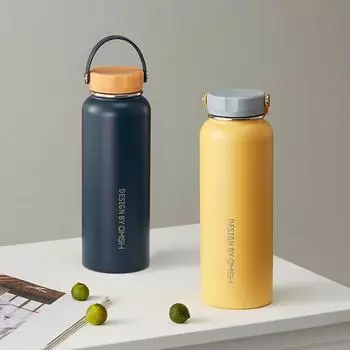 MeyJig Thermos Bottle Stainless Steel Vacuum Flasks Large Capacity Travel Kettle 1150ml 1150ml жёлтый