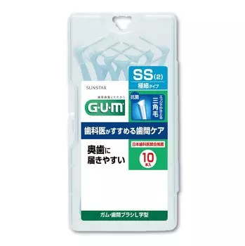 Межзубная щетка GUM Periodontal Pro Care, форма L, для ухода за задними зубами, проволочный тип, нержавеющая сталь, 10 шт., один предмет [размер (2)]