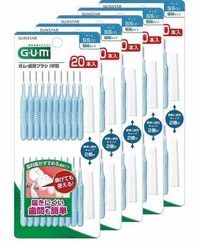 Межзубной ершик GUM 20P Упаковка из 5 шт. I-образной формы [Размер SS]