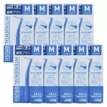 Lion EX Межзубные 4 шт. х 10 Синий DENT. Кисти, шт, Средние, синий