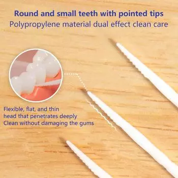 Межзубные щетки 60 шт. Зубочистки зубные щетки между зубами зубочистки с нитью инструменты для чистки полости рта 60 pcs