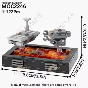 Межзвездная Серия MOC Украшение Строительные Блоки DIY Мустафар Планета Фигурка Боевая Сцена Модель Кирпичики Игрушки Для Детей