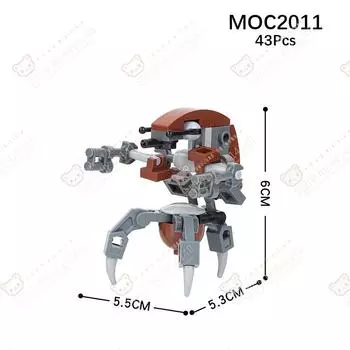 Межзвездные дроиды из фильма MOC Строительные блоки DIY Научно-фантастический Паук Разрушитель Боевой Робот Модели Кирпичи Сборка Игрушки Для Детей Подарок