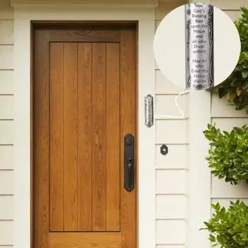 Мезуза со свитком, английское ивритское благословение, сверхмощная металлическая мезуза, дверь дома красный/бронзовый