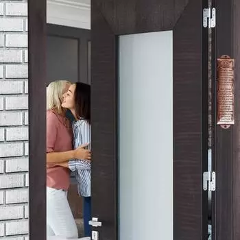 Мезуза со свитком, английское ивритское благословение, Священное Писание, сверхмощная металлическая мезуза, украшение на дверь дома, еврейские подарки