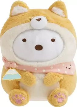MF43501 Sumikko Gurashi Игрушечная собака и плюшевая игрушка для сидения с собакой Белый медведь