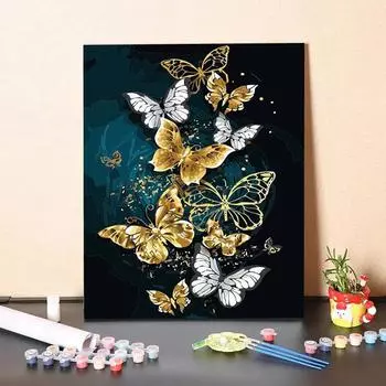 MF719 Цифровая картина маслом, акварель, ручная роспись, растения, цветы, цветочная живопись, цифровой комплект, украшение для гостиной, картина, рождественский подарок