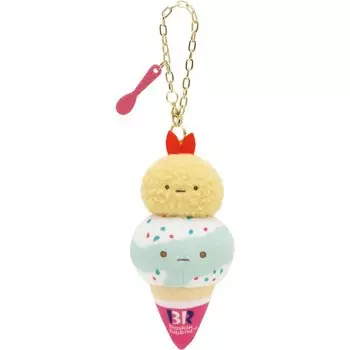 MF74001 Sumikko Gurashi x Baskin Robbins Подвесная мягкая игрушка Хвост жареной креветки (Душ с эффектом «хлопка»)