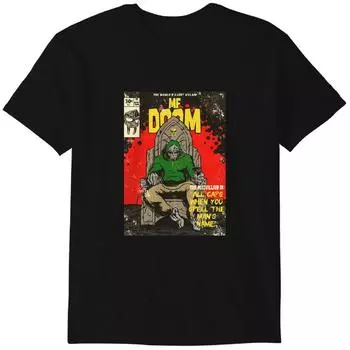 MF Doom T-shirt, Funny Black Cotton Tee Classic T-shirt 3XL
