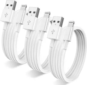 MFi Certified iPhone Charging Cable Genuine Lightning Cable 2M Set of 3 Charging Cord iPhone Fast Charging Ultra Durable iPhone 14 14 Plus 14pro 14