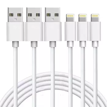 MFi Certified iPhone Charging Cable Genuine Lightning Cable 2M Set of 3 iPhone Charger Cable Lightning Cable iPhone Charging Cable Fast Charging Ultra