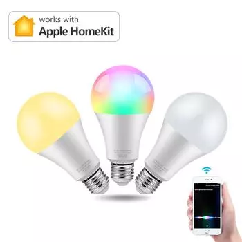 MFI сертифицированный сканер Homekit QR Connect WiFi умная светодиодная лампочка E27 RGB диммируемый точечный светильник Siri Alexa управление через приложение Google Voice 9w