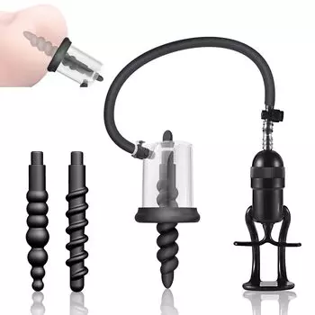 MFMYEE Силиконовая анальная пробка с вакуумным насосом Массажер простаты Стимулятор точки G клитора Анальный дилдо SM Экстремальные секс-игрушки Анальная присоска Анальная пробка