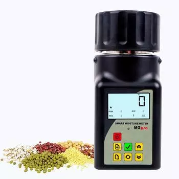 MG-pro Smart Grain Moisture Meter для 25 видов кукурузы, риса, пшеницы, арахиса, кофейных зерен, гороха, гигрометр, тестер влажности чёрный