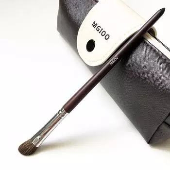 Mgioo Soft Hair Oblique Head Eye Countour Brush Highlight Brush Import Pony Hair Eye Shadow Brush Beginner Eye Makeup Makeup Tools Little Horse Hair MG-6 oblique head