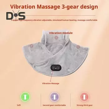 Мгновенная электрическая грелка с 3 вариантами нагрева, автоматическое отключение, облегчение боли, регулируемая теплая зимняя грелка для плеч и шеи серый