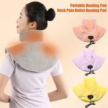 Мгновенная электрическая грелка с 3 вариантами нагрева, автоматическое отключение, облегчение боли, регулируемая теплая зимняя грелка для плеч и шеи фиолетовый