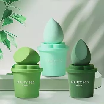 Мгновенная скидка на первый заказ Набор пуховок для пудры Beauty Egg & Gourd — не впитывающие, супермягкие, двойного назначения для сухого и влажного нанесения Set