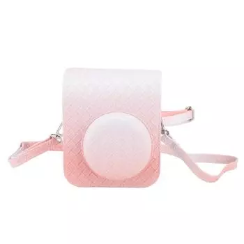 Мгновенная сумка для камеры из искусственной кожи, непромокаемый мягкий защитный чехол для камеры с плечевым ремнем для розовый