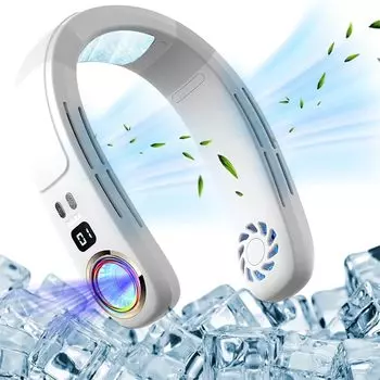 Мгновенное охлаждение шеи Новая модель летом VIKELY шеи шеи Портативный без шеи ЖК-дисплей ЖК-дисплей 3 уровня воздушного потока 2 уровня охлаждения Полупроводниковый легкий