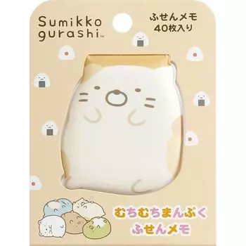 MH23403 Сумиккогураши, пухлая наклейка-заметка с котом