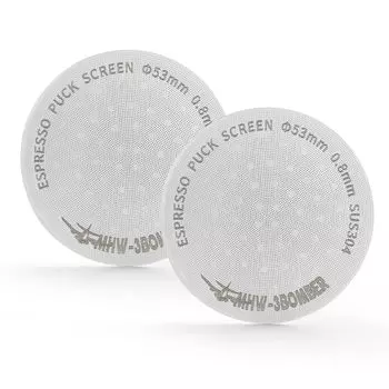 MHW-3BOMBER 53 мм Фильтр для эспрессо Толщина 0,8 мм Определение фильтрации 2 шт. Многоразовый для корзины портафильтра Двойной фильтр для эспрессо из нержавеющей стали 304