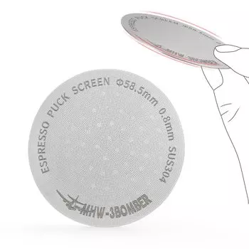 MHW-3BOMBER 58,5 мм Фильтр для кофе, толщина 0,8 мм, определение фильтрации, многоразовый, для корзины портафильтра, двойной фильтр для эспрессо 304