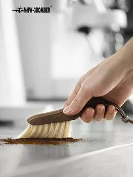MHW-3BOMBER Coffee Grinde Machine Cleaning Brush Vintage Solid Wood Brush Professional Home Barista Clean Tool Cafe Accessories