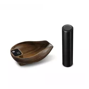 MHW-3BOMBER Кофейные весы Перезаряжаемые Кухонные весы для продуктов 0,3 г Точные Деревянные Цифровые весы для зерен с бутылкой-спреем Инструмент бариста 200g